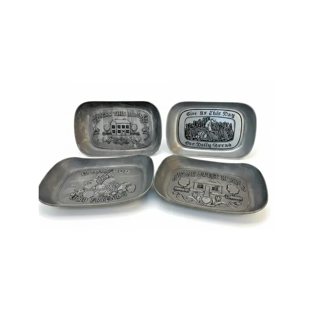 Wilton Armetale Bread Trays Set Of 4 Bless This House Our Daily Bread